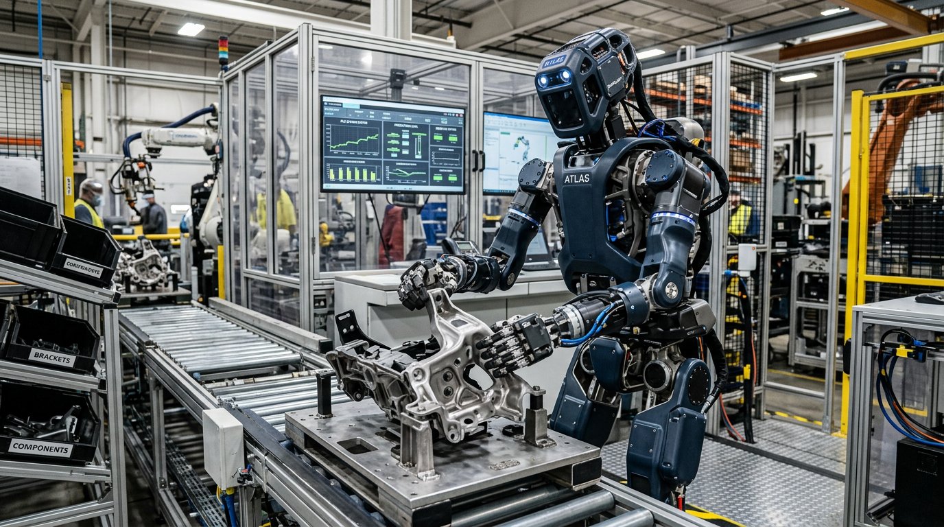 Humanoidalny robot Atlas firmy Boston Dynamics rozpoczyna pracę w warunkach przemysłowych