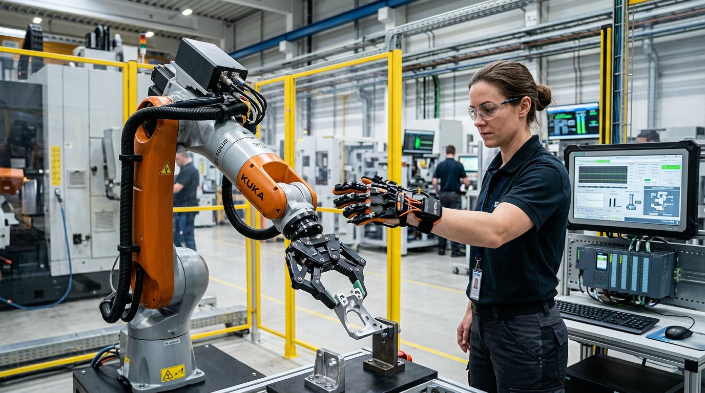 Rękawica egzoszkieletowa SenseGlove R1 dla systemów robotyki i automatyki przemysłowej