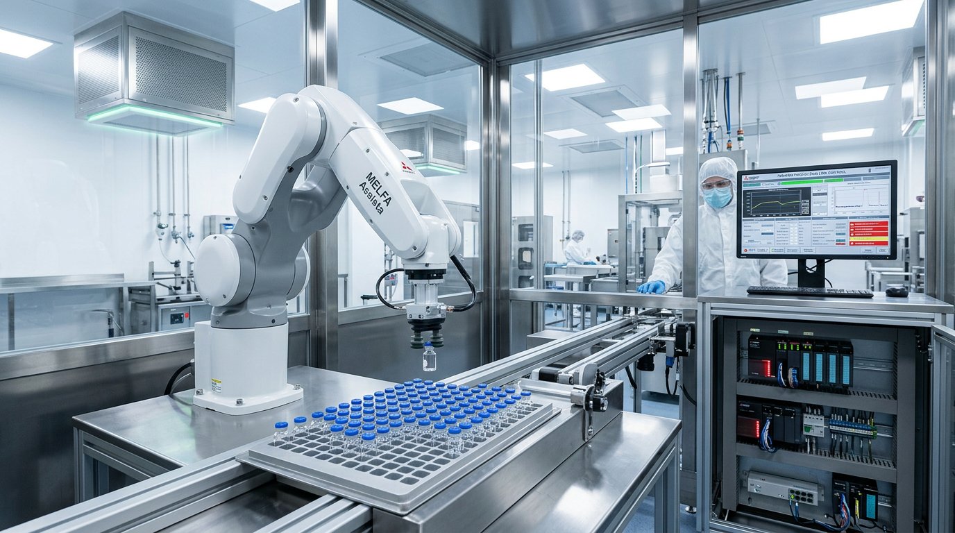 Roboty Mitsubishi Electric MELFA Assista automatyzują produkcję farmaceutyczną