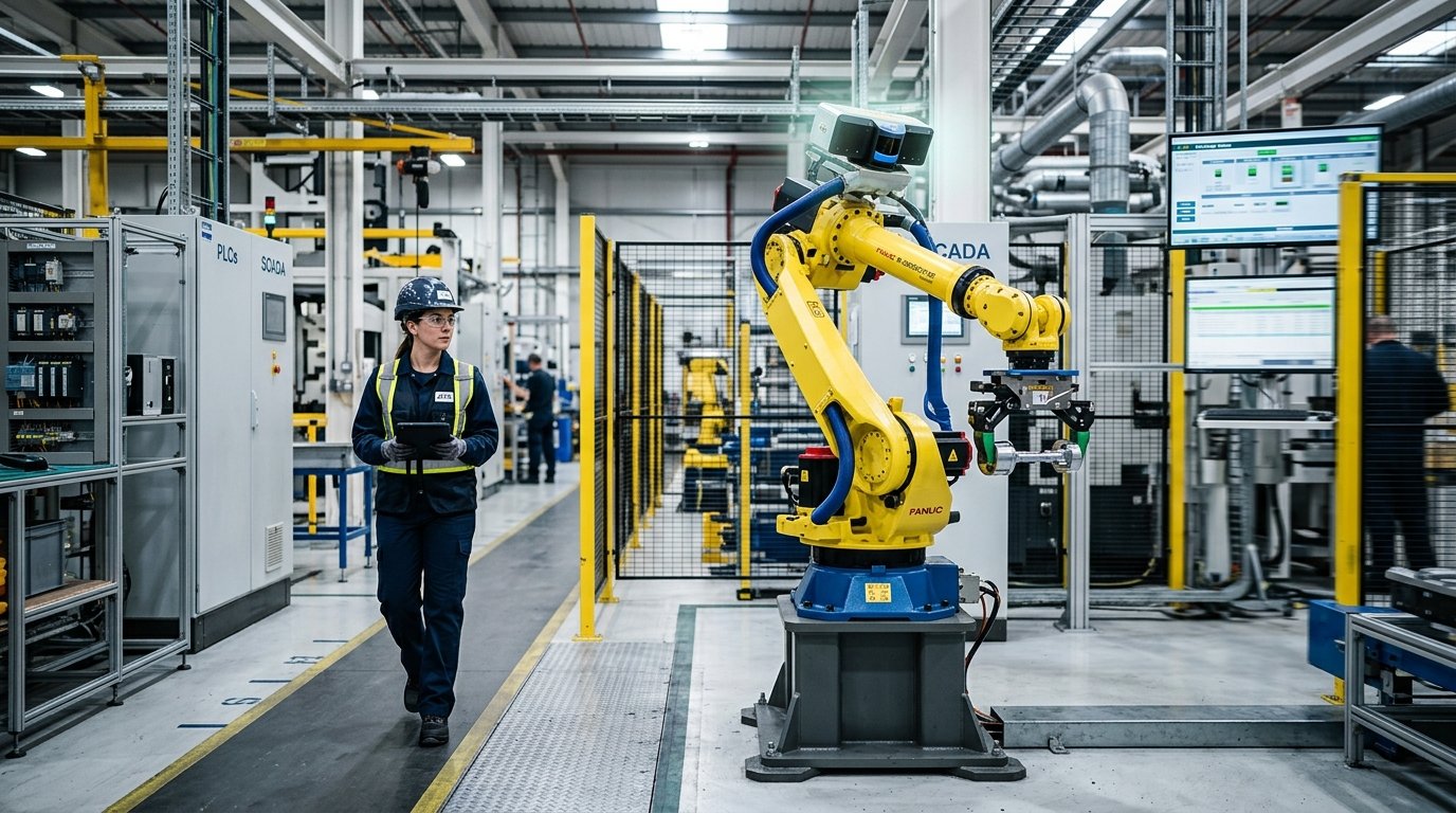 Roboty Fanuc z funkcją Physical AI wykrywają ludzi i zapobiegają kolizjom