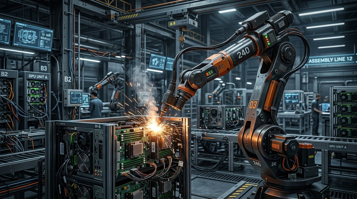 Skild Brain automatyzuje montaż szaf z układami GPU w fabrykach