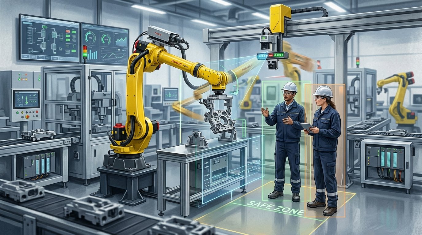 FANUC wprowadza technologię Physical AI zwiększającą bezpieczeństwo współpracy z robotami