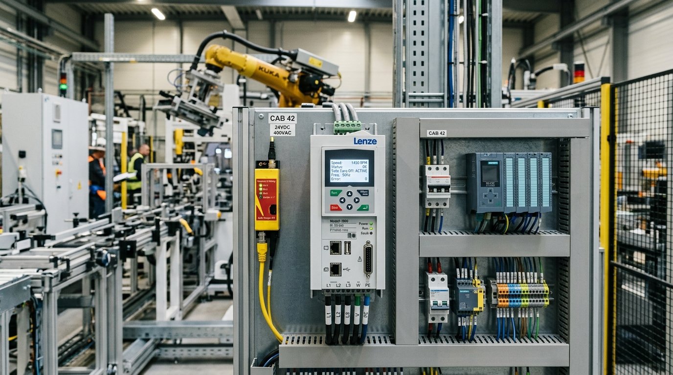Rozszerzone funkcje bezpieczeństwa w napędach przemysłowych od firmy Lenze