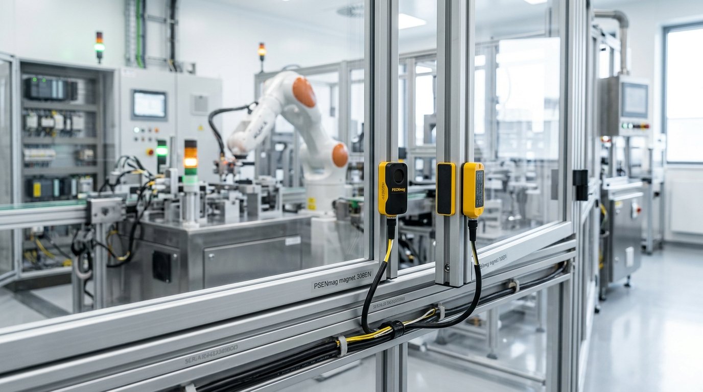 Magnetyczne czujniki bezpieczeństwa PSENmag od Pilz dla branży spożywczej i farmaceutycznej