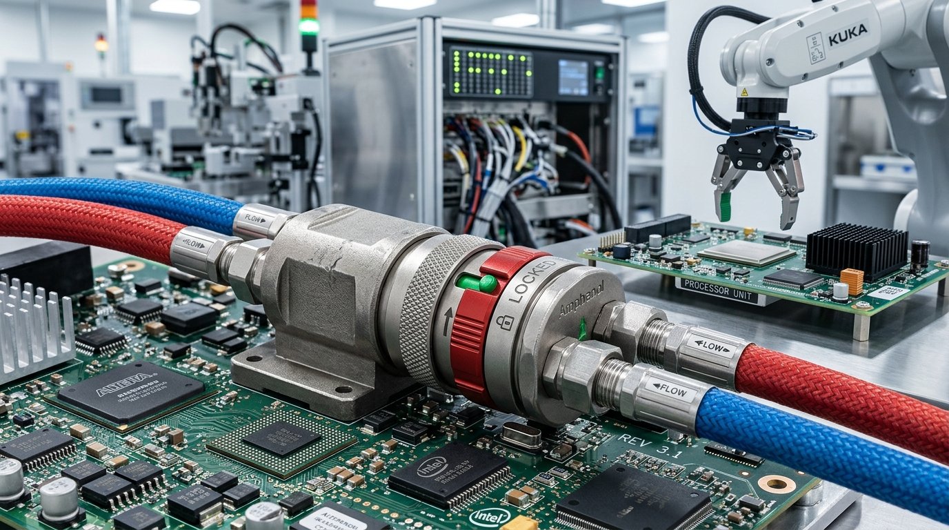 Amphenol rozszerza ofertę złączy chłodzenia cieczą o modele zgodne z OCP