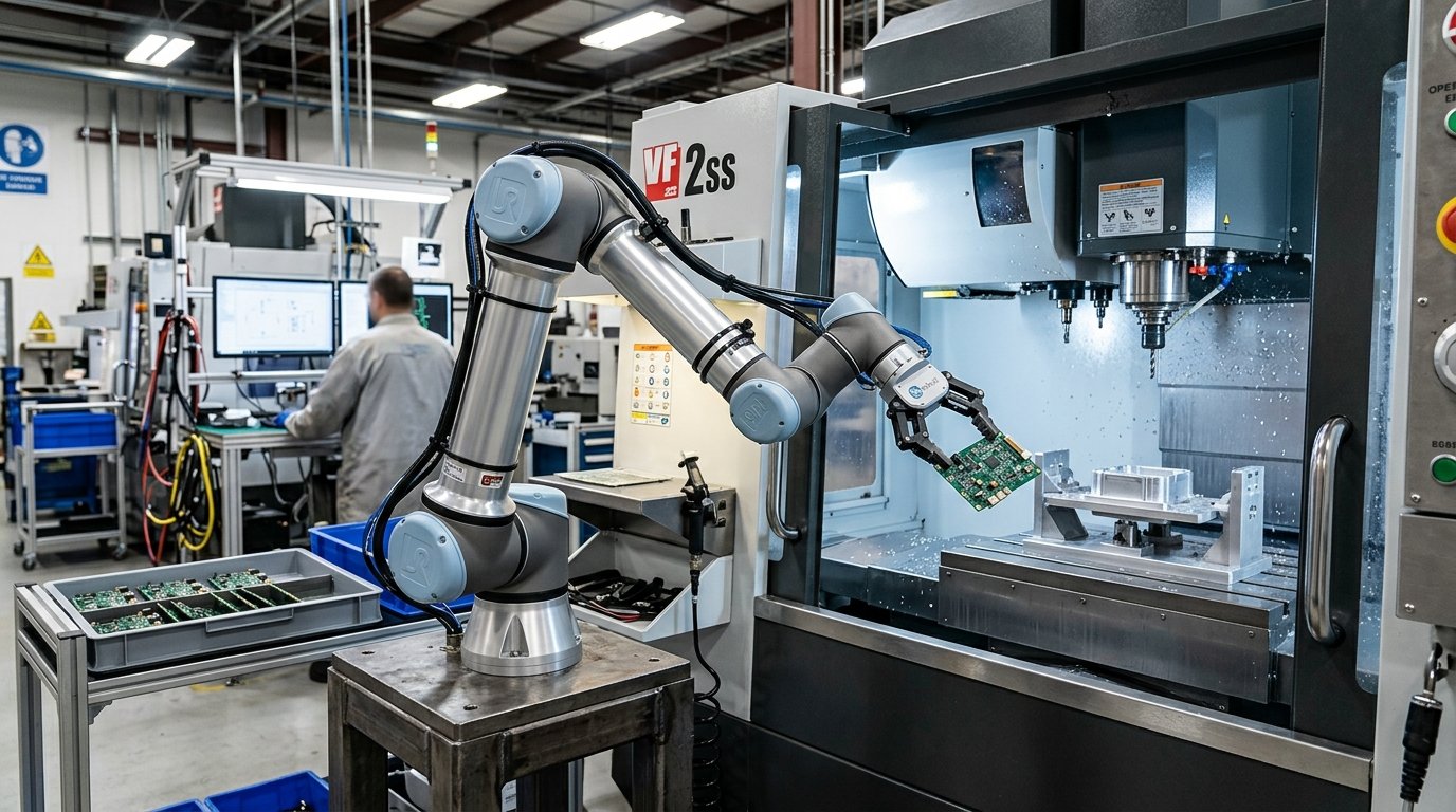 Robot współpracujący UR30 optymalizuje procesy obsługi maszyn CNC