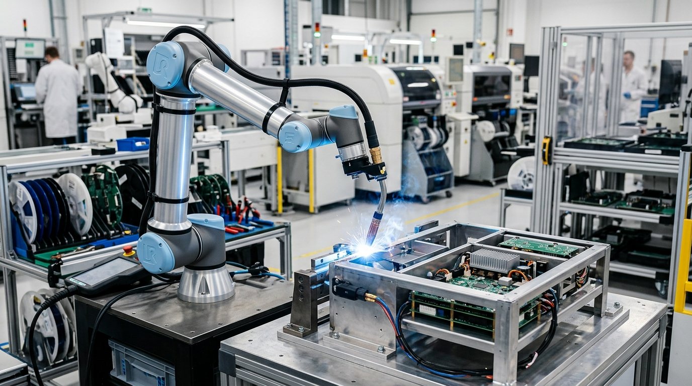 Robot współpracujący Universal Robots UR10e do spawania w ofercie Elmark Automatyka